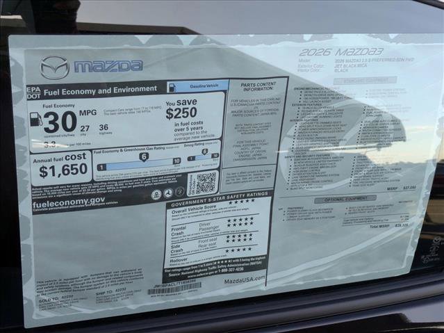 New 2026 MAZDA MAZDA3 2.5 S Sedan w/ Preferred Pkg image 17