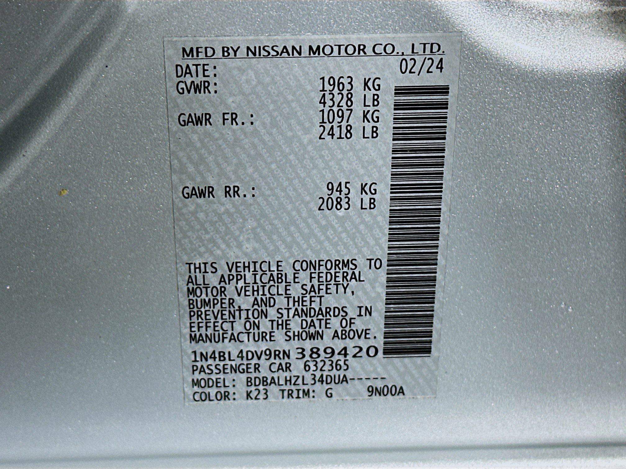 Used 2024 Nissan Altima 2.5 SV image 12