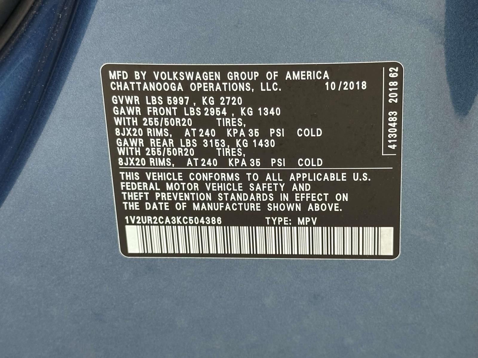 Used 2019 Volkswagen Atlas SE w/ Panoramic Sunroof Package AWD/4WD image 27