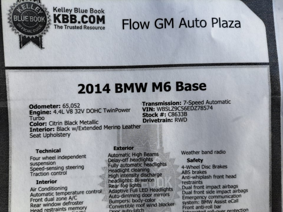 Used 2014 BMW M6 Convertible RWD image 35