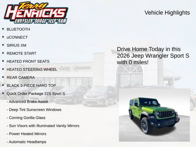 New 2026 Jeep Wrangler Unlimited Sport AWD/4WD image 4
