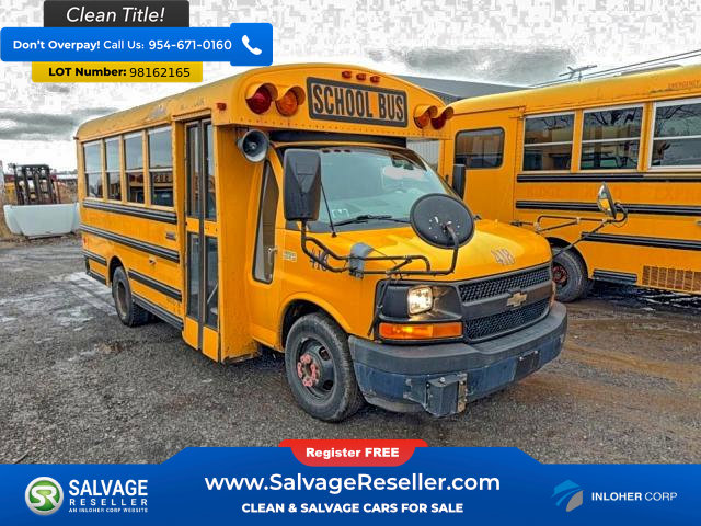 Used 2012 Chevrolet Express 3500 w/ School Bus Package