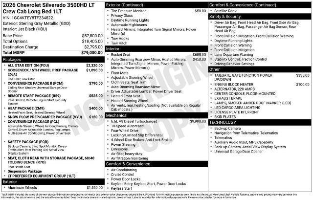 New 2026 Chevrolet Silverado 3500 LT w/ All Star Edition image 24