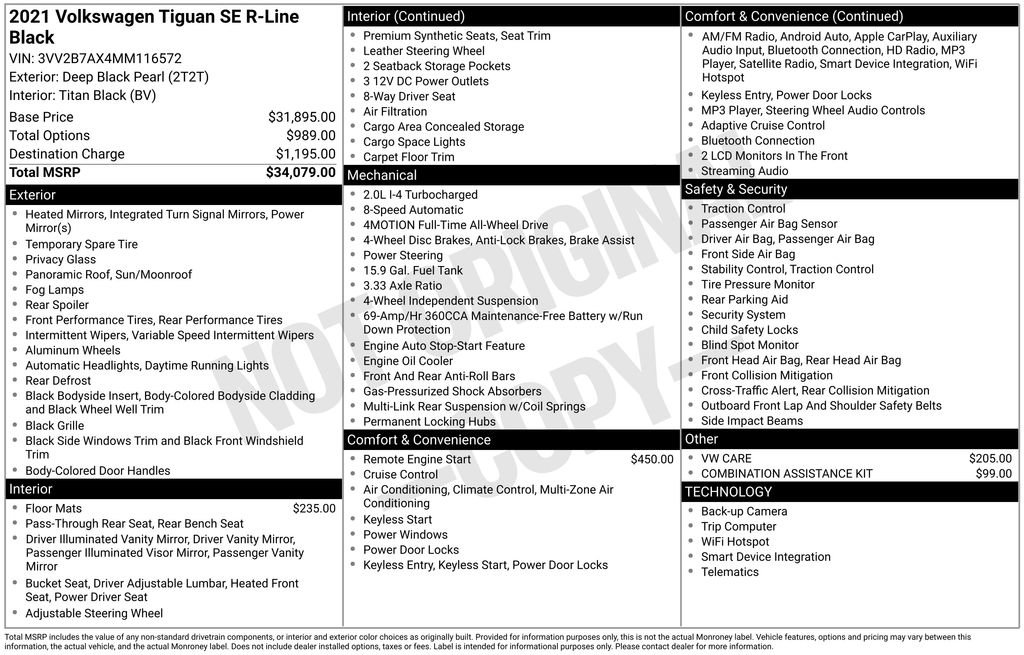 Used 2021 Volkswagen Tiguan SE R-Line image 34