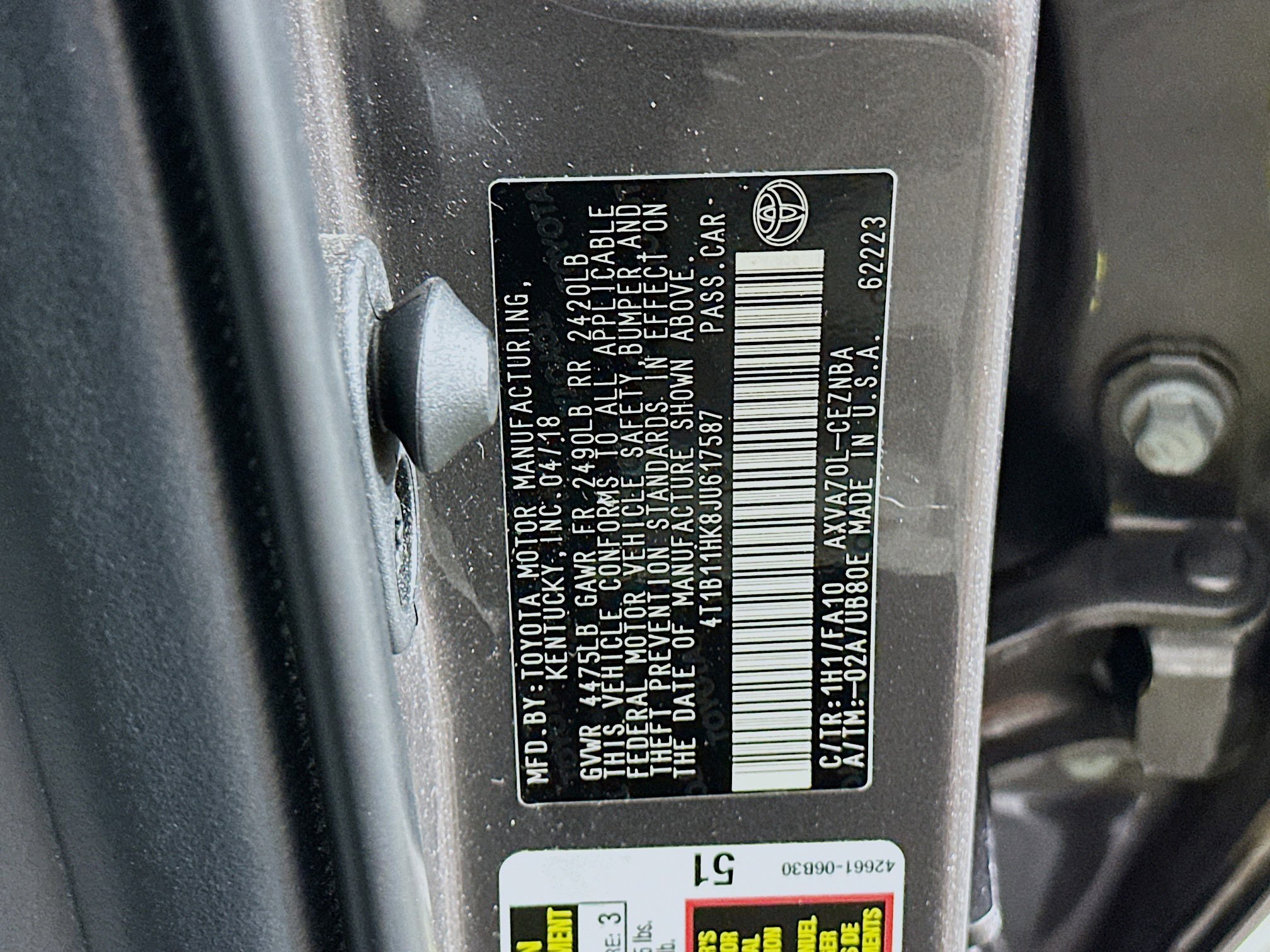 Used 2018 Toyota Camry LE w/ Convenience Package image 12