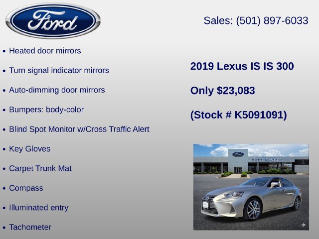 Used 2019 Lexus IS 300 w/ Accessory Package 2 RWD image 36