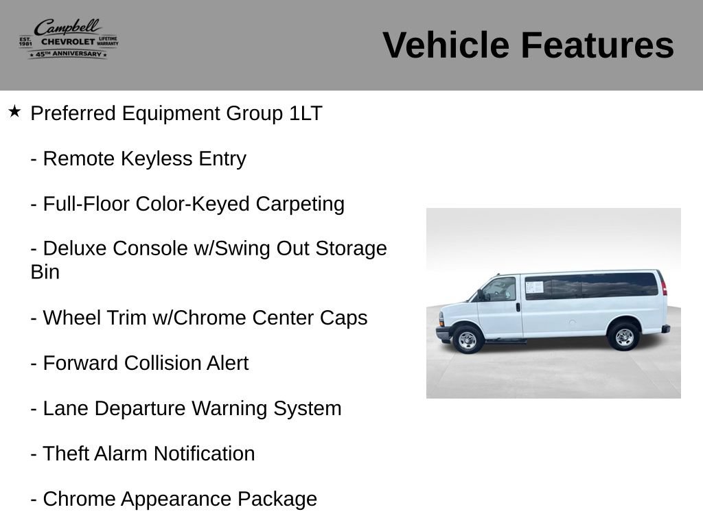 Used 2019 Chevrolet Express 3500 LT w/ LT Preferred Equipment Group RWD image 5