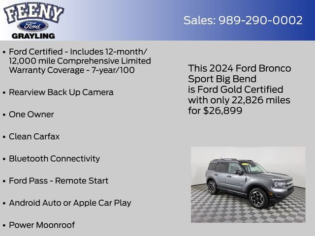 Certified 2024 Ford Bronco Sport Big Bend w/ Convenience Package image 4