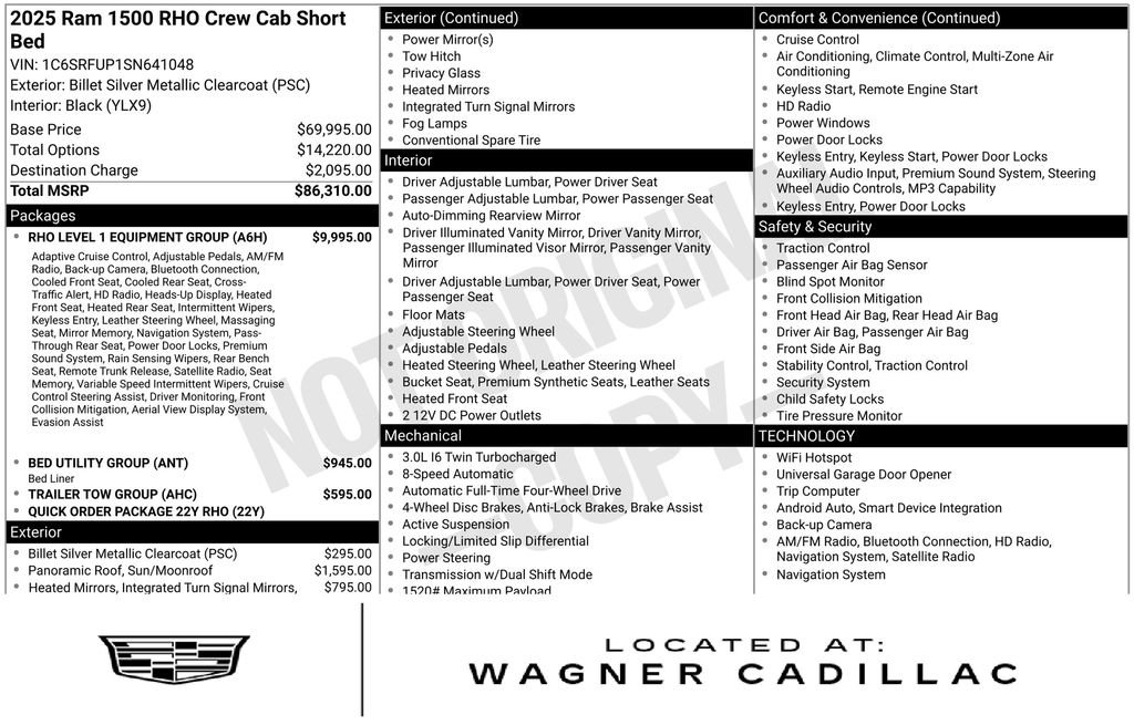 Used 2025 RAM 1500 RHO w/ RHO Level 1 Equipment Group AWD/4WD image 1