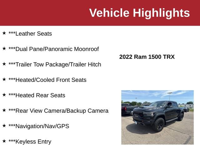 Used 2022 RAM 1500 TRX w/ TRX Level 2 Equipment Group AWD/4WD image 10