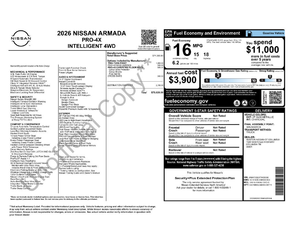 Certified 2026 Nissan Armada PRO-4X AWD/4WD image 48