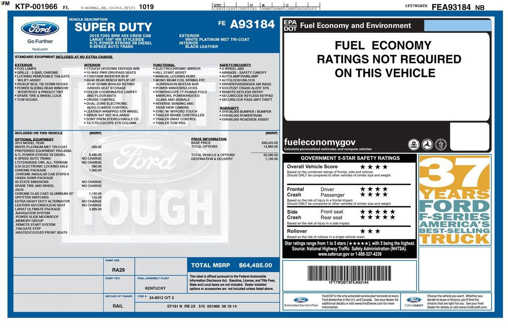 Used 2015 Ford F250 Lariat w/ Lariat Ultimate Package image 9