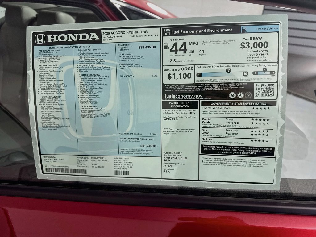 New 2026 Honda Accord Touring image 9