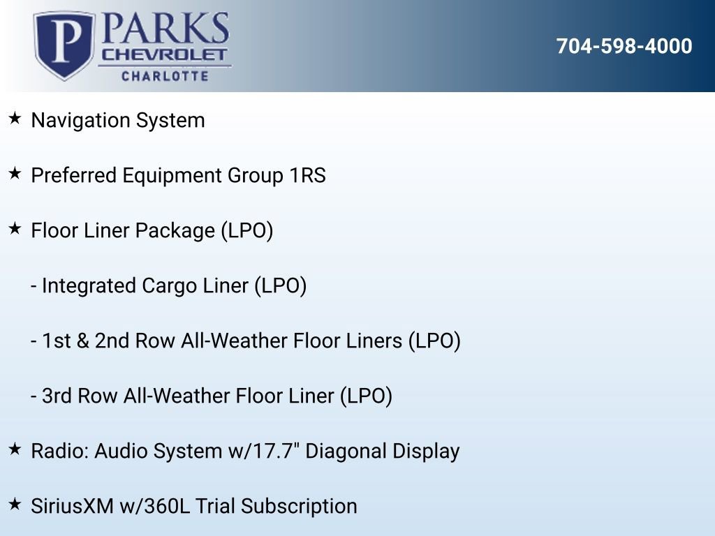 New 2026 Chevrolet Traverse RS w/ LPO, Floor Liner Package image 7