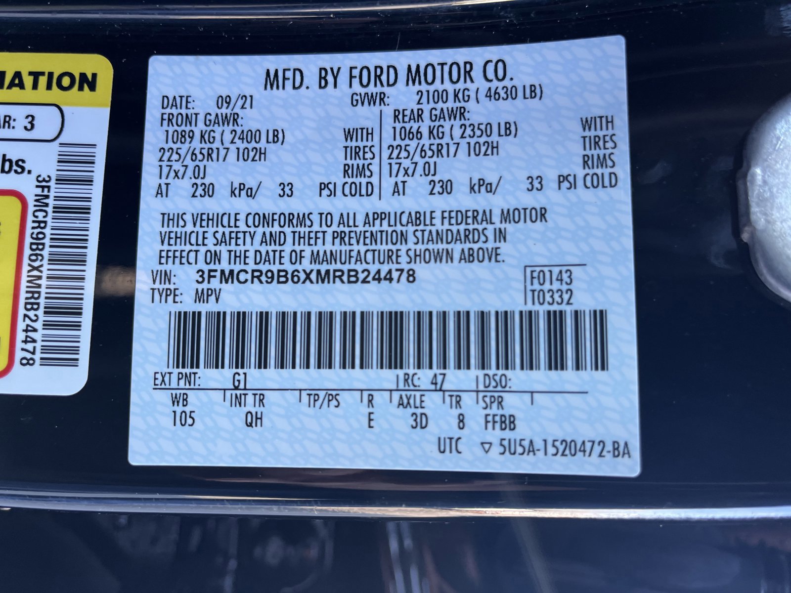 Used 2021 Ford Bronco Sport Big Bend w/ Big Bend Package (96B) image 26