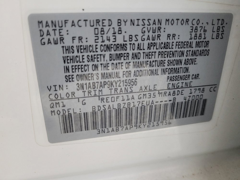 Used 2019 Nissan Sentra S FWD image 33