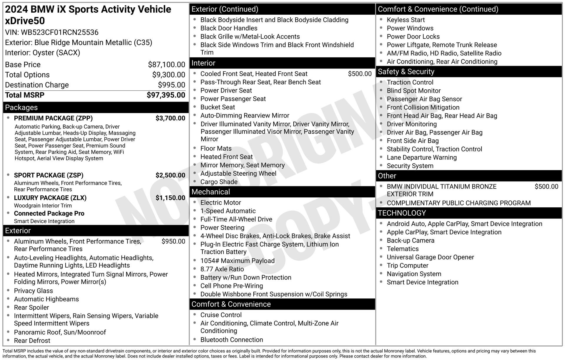 Used 2024 BMW iX xDrive50 w/ Premium Package image 40