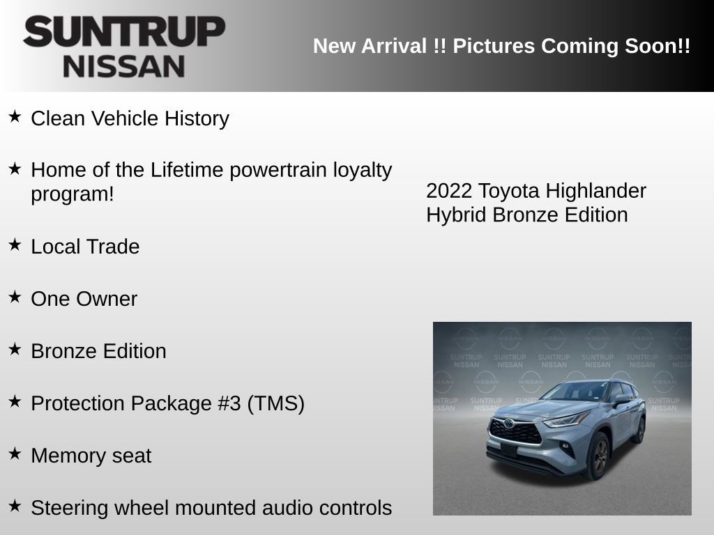 Used 2022 Toyota Highlander Bronze Edition w/ Protection Package #3 (TMS) image 6