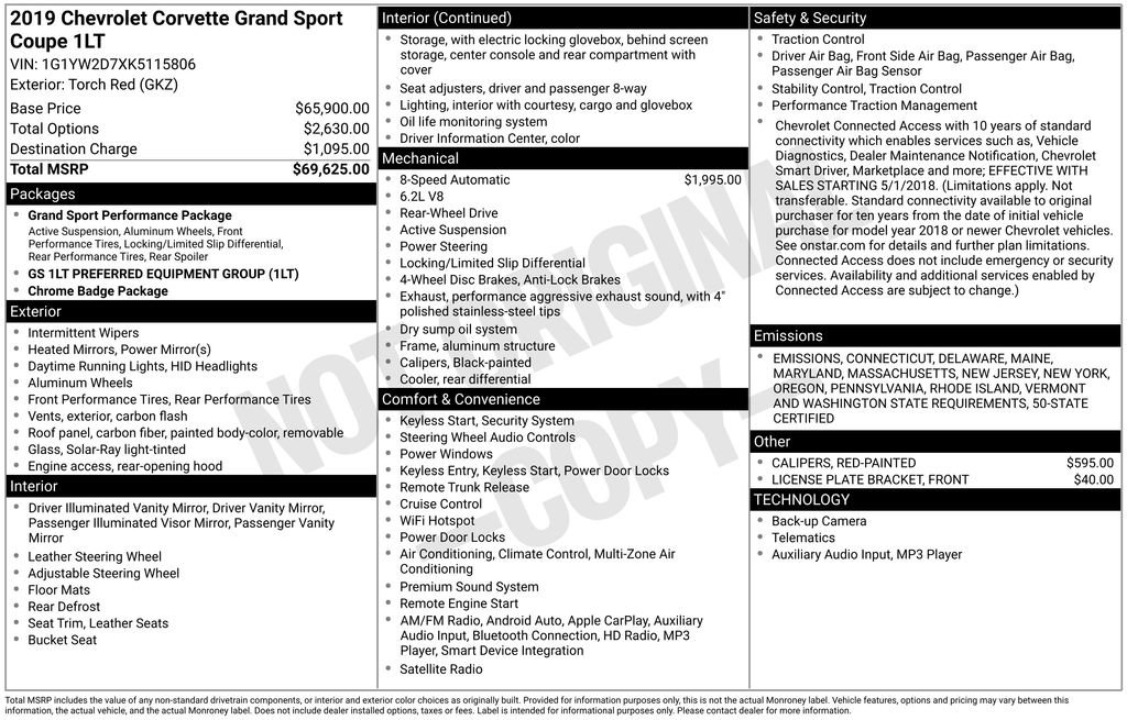 Used 2019 Chevrolet Corvette Grand Sport image 6