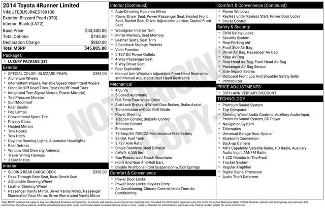 Used 2014 Toyota 4Runner Limited image 6