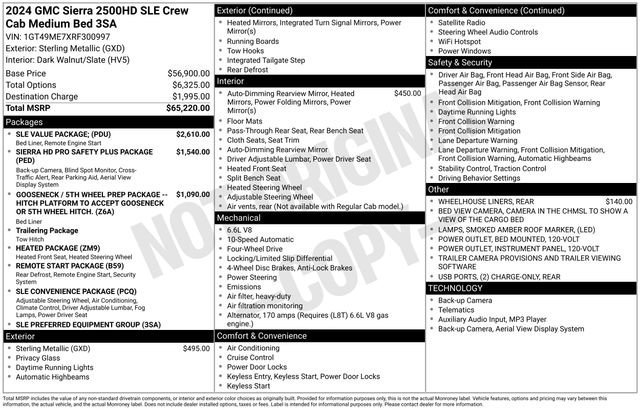 Used 2024 GMC Sierra 2500 SLE w/ SLE Value Package; image 4