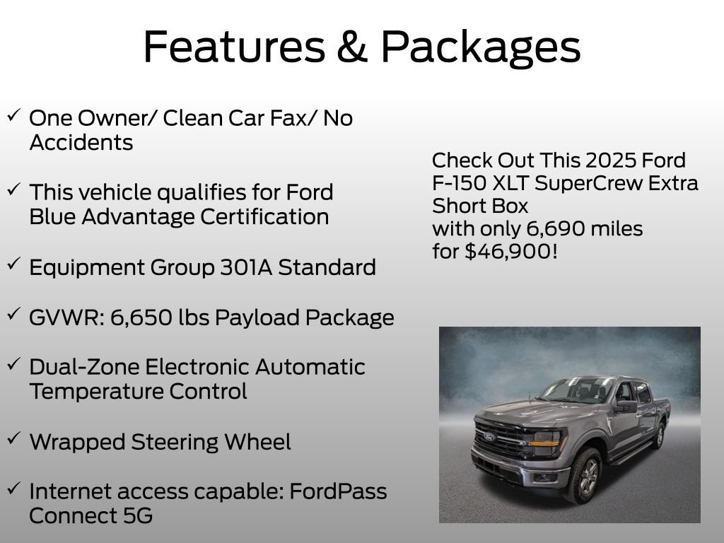 Used 2025 Ford F150 XLT w/ Equipment Group 301A Standard AWD/4WD image 4