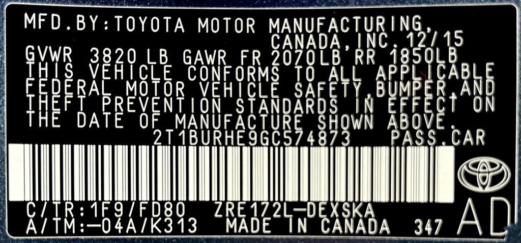 Certified 2016 Toyota Corolla S FWD image 22