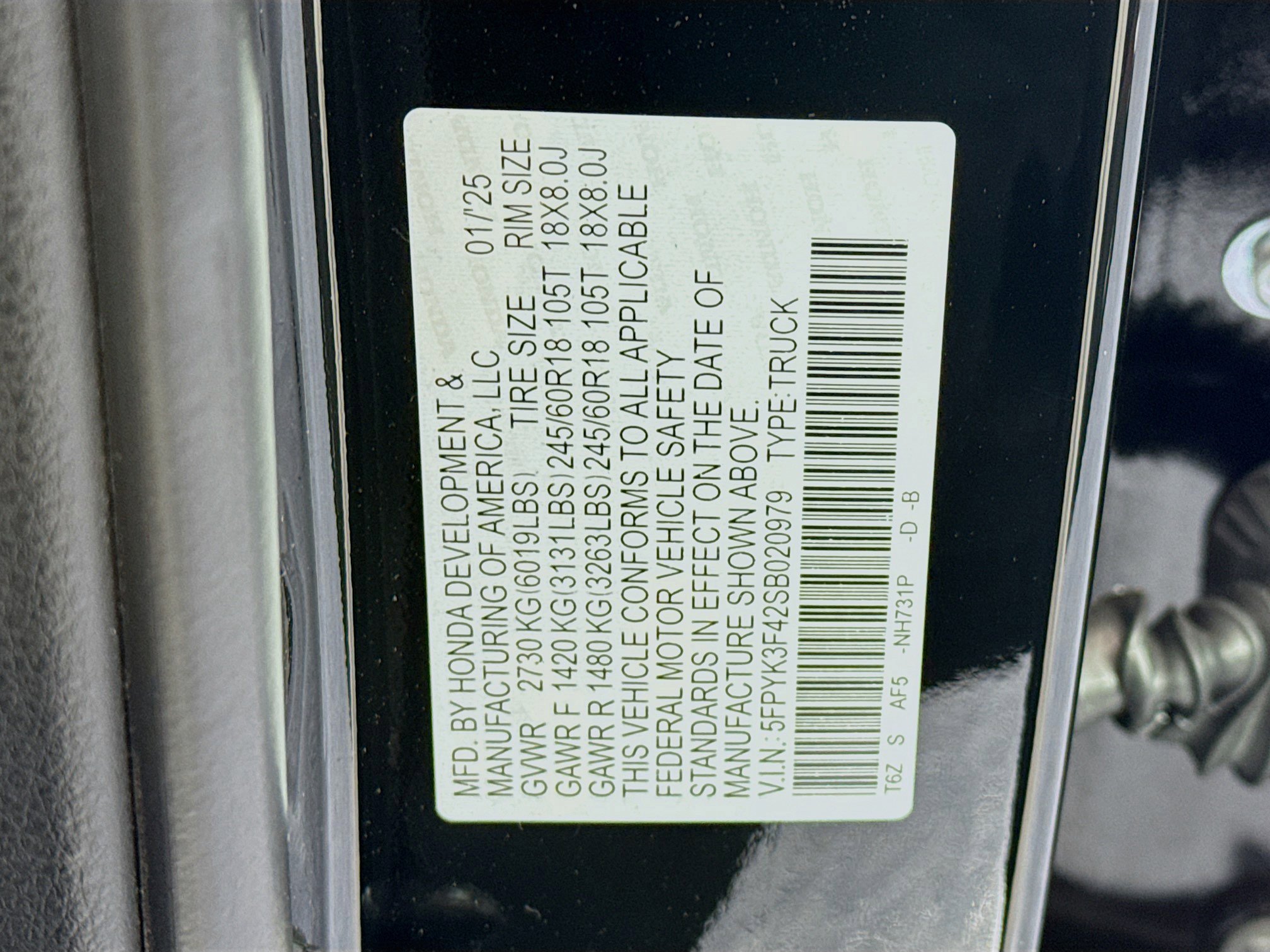 New 2025 Honda Ridgeline RTL+ image 32