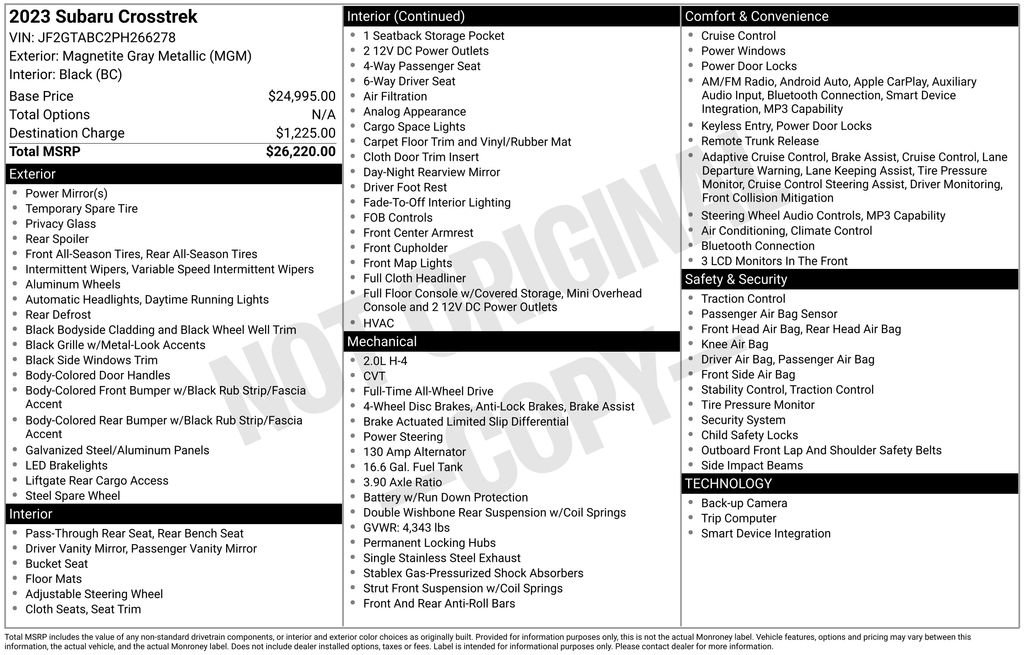 Certified 2023 Subaru Crosstrek 2.0i image 50