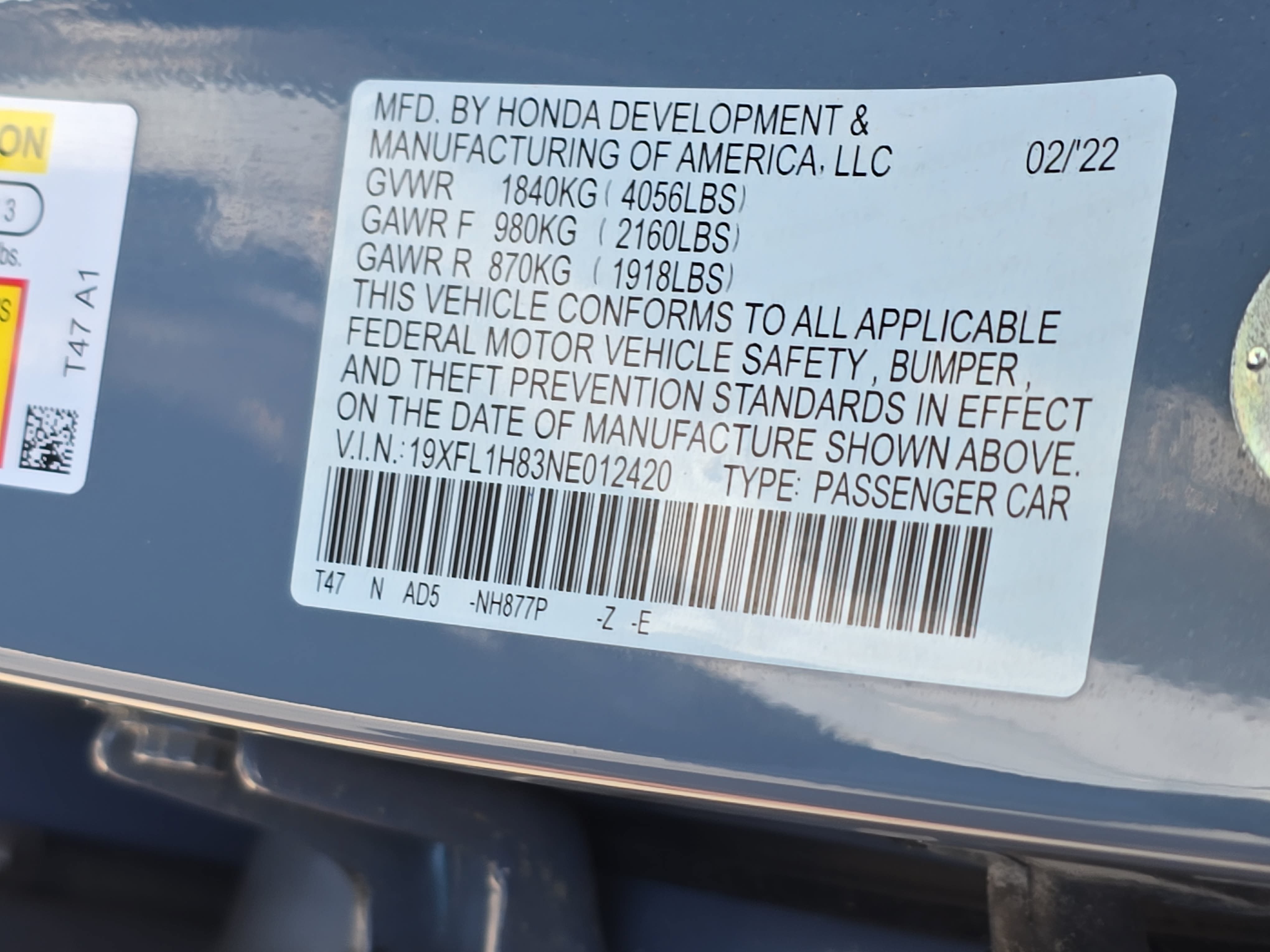 Used 2022 Honda Civic Sport Touring image 35
