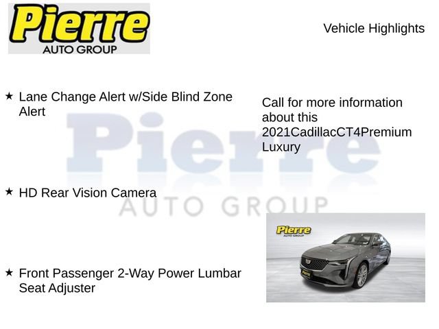 Used 2021 Cadillac CT4 Premium Luxury w/ Driver Awareness Plus Package AWD/4WD image 22