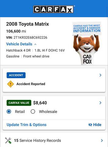 Used 2008 Toyota Matrix FWD image 12