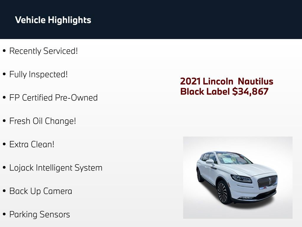 Used 2021 Lincoln Nautilus Black Label w/ Class II Trailer Tow Package AWD/4WD image 2