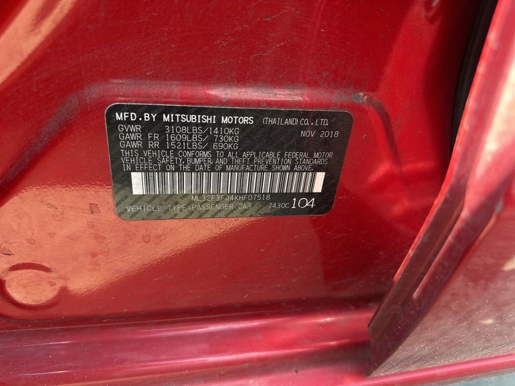 Used 2019 Mitsubishi Mirage G4 ES FWD image 10