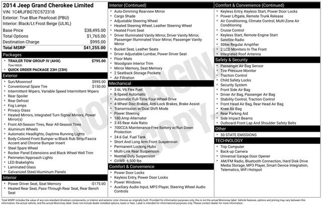 Used 2014 Jeep Grand Cherokee Limited w/ Trailer Tow Group IV image 31