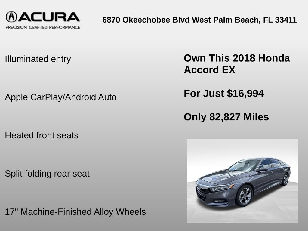 Used 2018 Honda Accord EX image 12