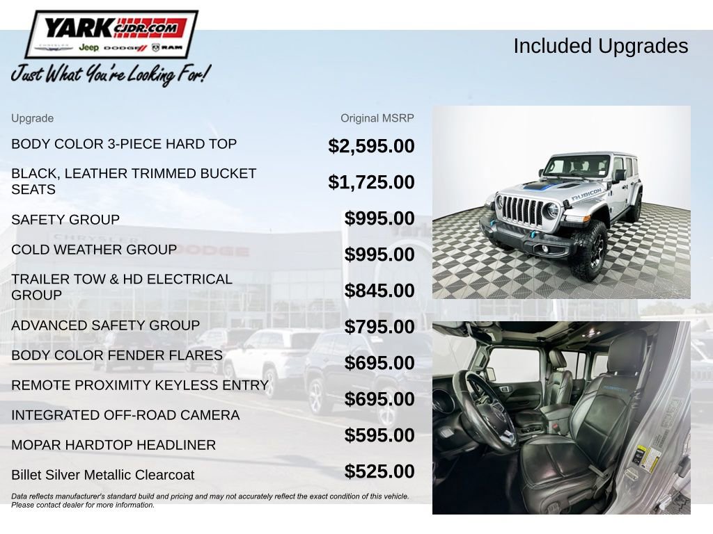 Certified 2021 Jeep Wrangler Unlimited Rubicon 4xe w/ Cold Weather Group image 5
