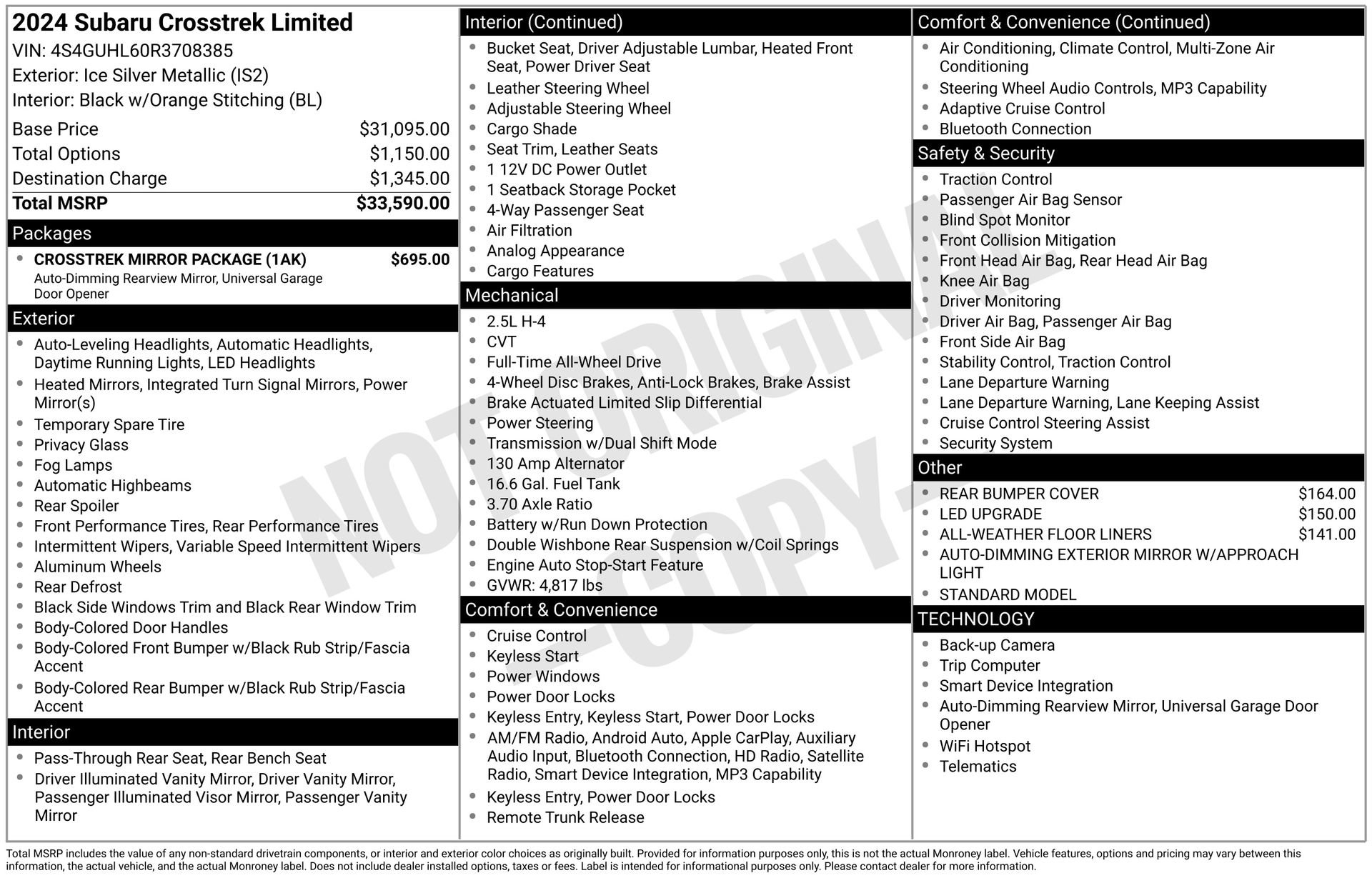 Used 2024 Subaru Crosstrek 2.5i Limited w/ Crosstrek Mirror Package AWD/4WD image 5