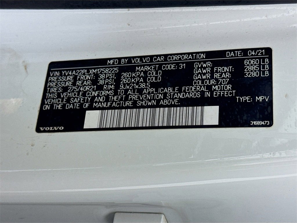 Used 2021 Volvo XC90 T6 Inscription w/ Advanced Package image 33