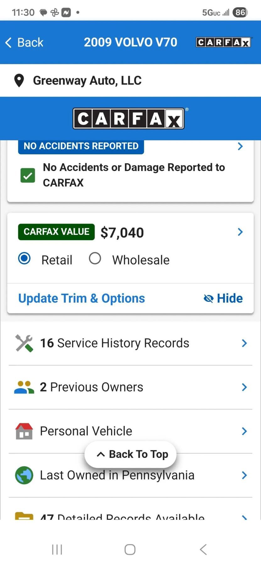 Used 2009 Volvo V70 FWD image 2