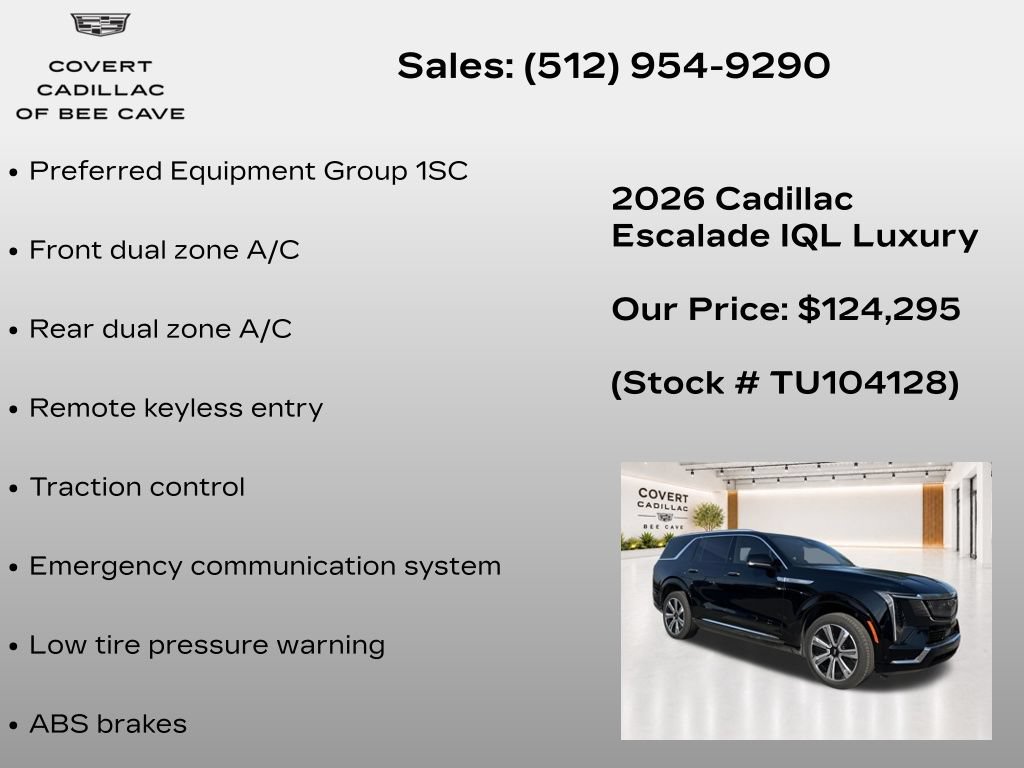 New 2026 Cadillac Escalade IQL Luxury AWD/4WD image 7