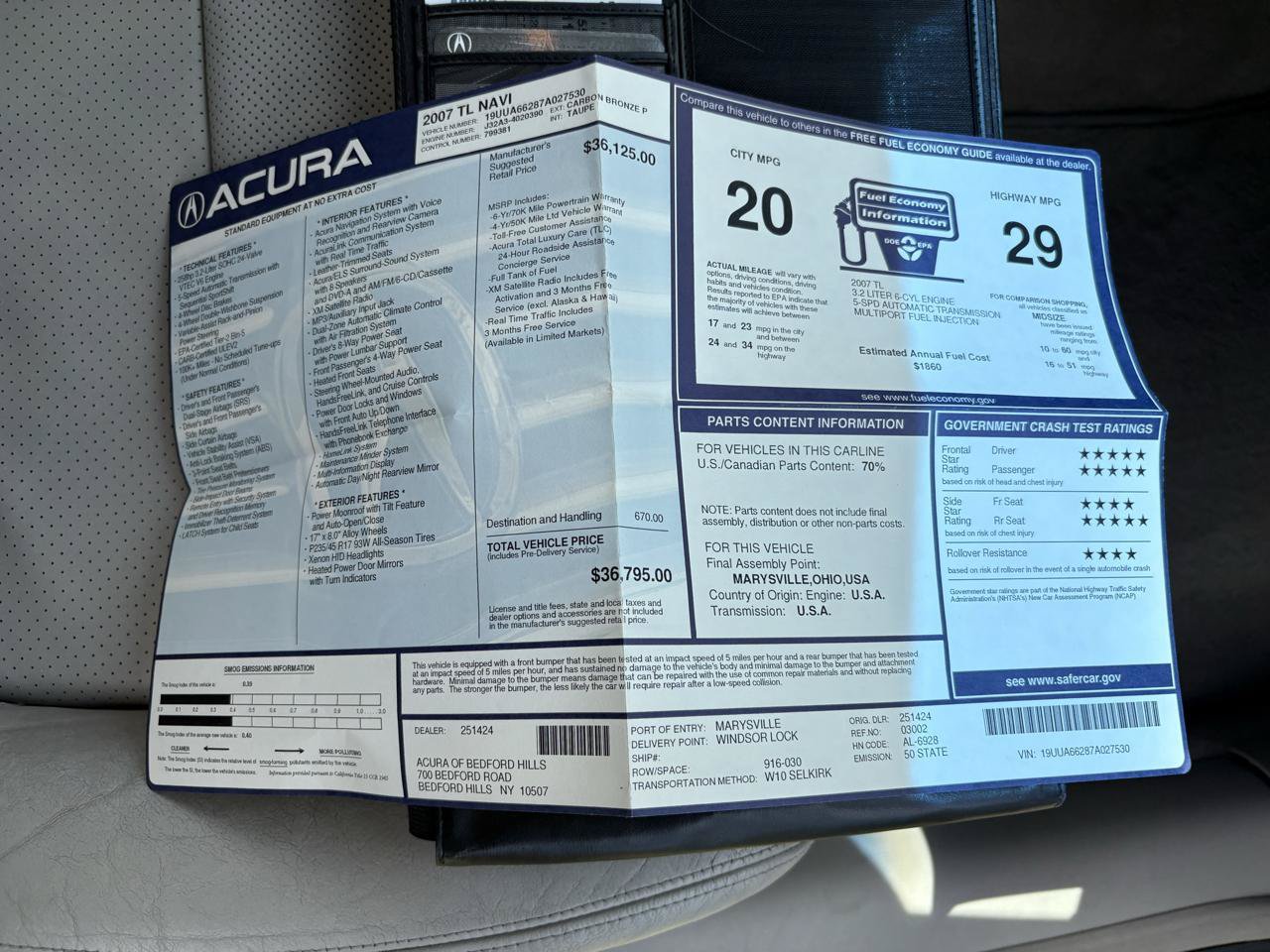 Used 2007 Acura TL FWD image 33