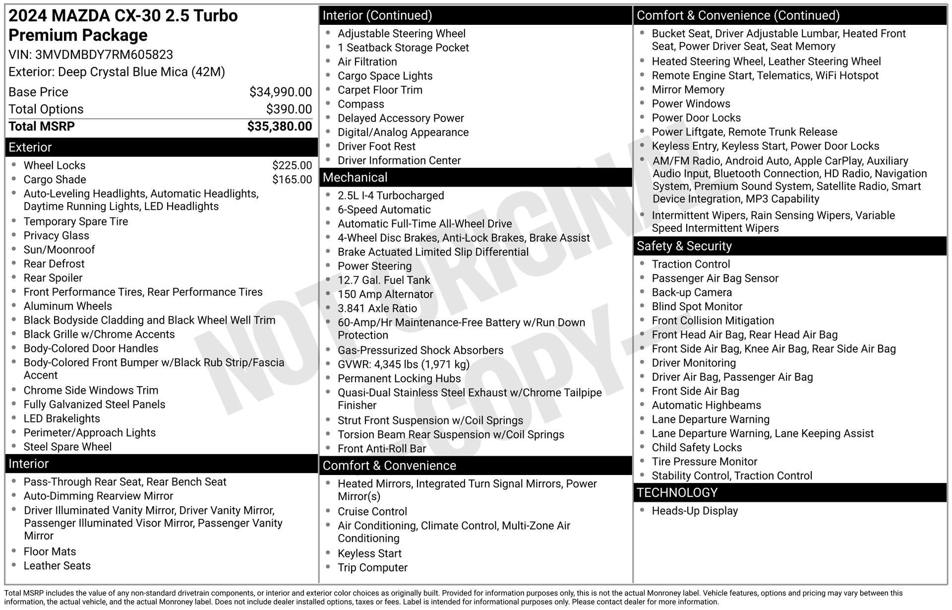 Used 2024 MAZDA CX-30 2.5 Turbo w/ Premium Package image 45