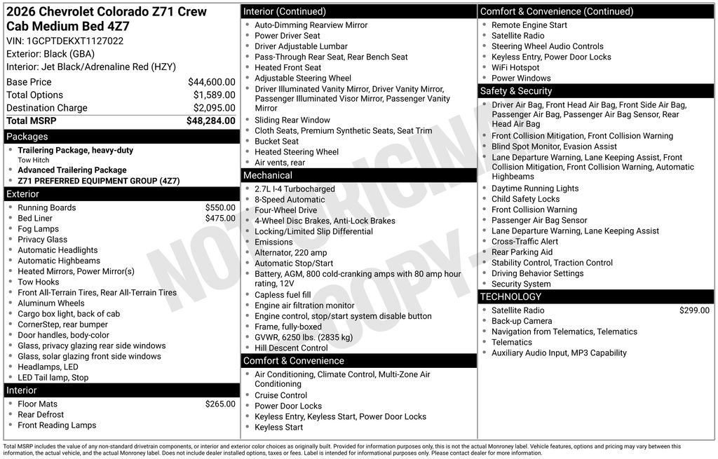 Used 2026 Chevrolet Colorado Z71 AWD/4WD image 7