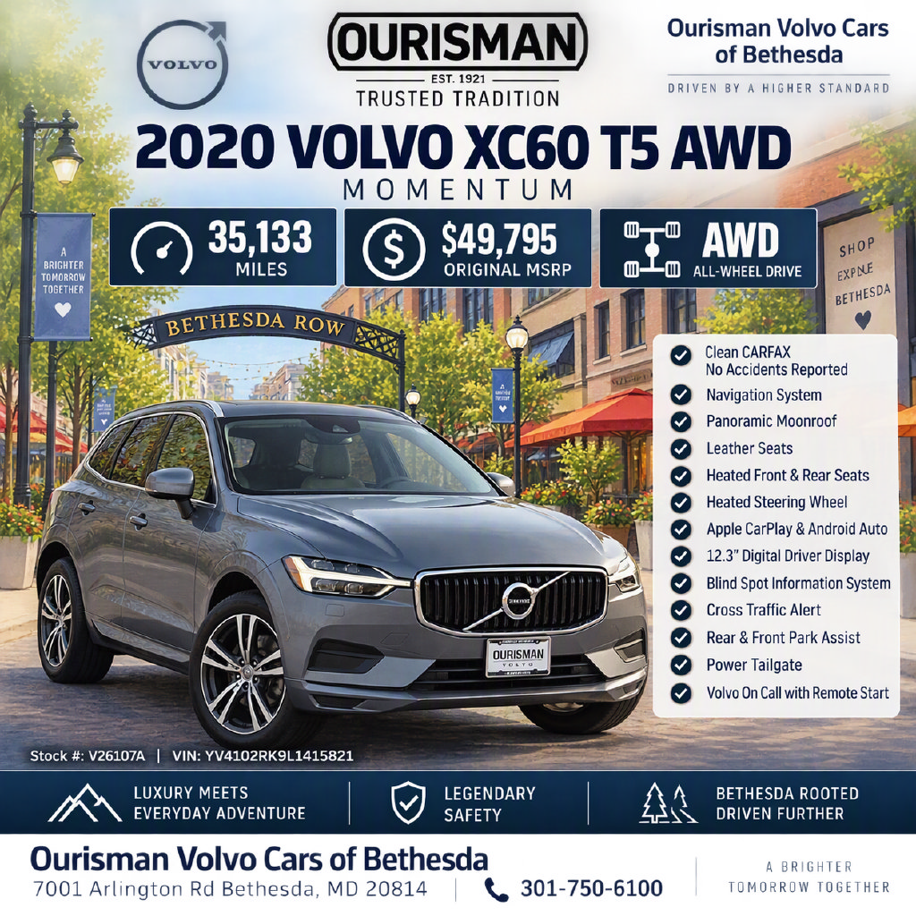 Used 2020 Volvo XC60 T5 Momentum AWD/4WD image 2