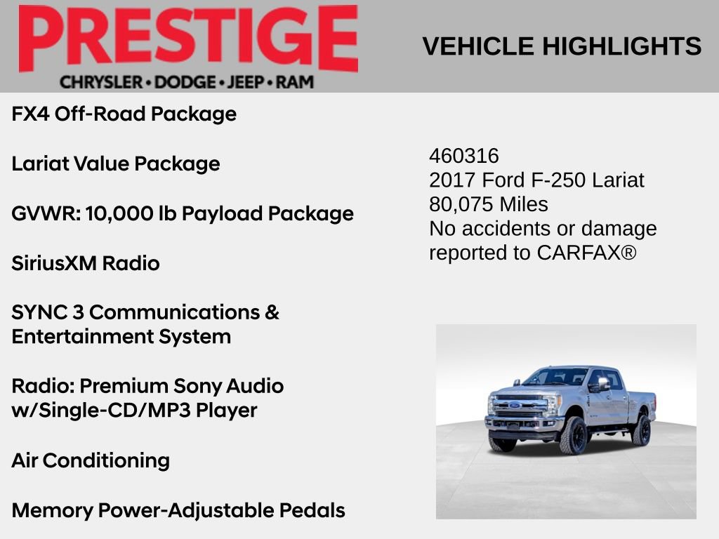 Used 2017 Ford F250 Lariat w/ Lariat Value Package AWD/4WD image 2