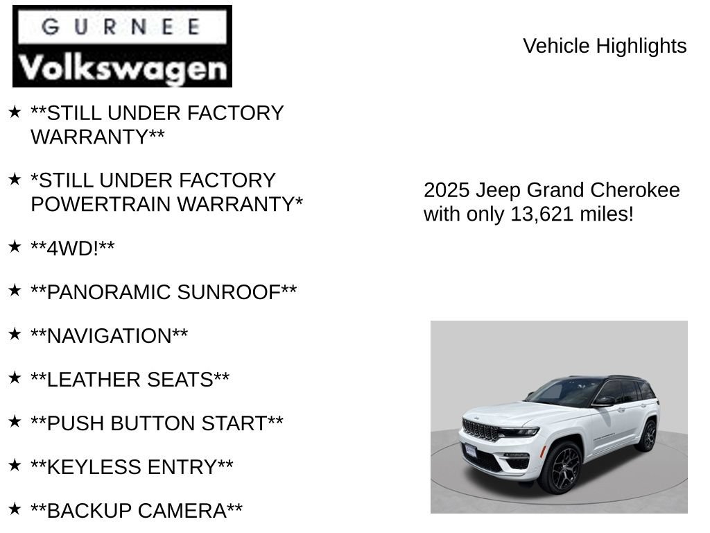 Used 2025 Jeep Grand Cherokee Summit AWD/4WD image 7