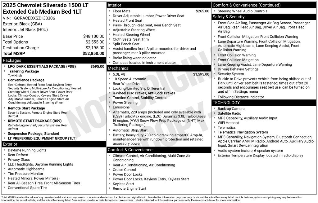Used 2025 Chevrolet Silverado 1500 LT w/ LPO, Dark Essentials Package RWD image 10