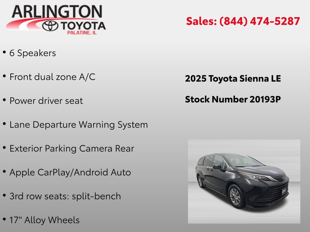 Used 2025 Toyota Sienna LE FWD image 4