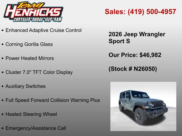 New 2026 Jeep Wrangler Unlimited Sport AWD/4WD image 36